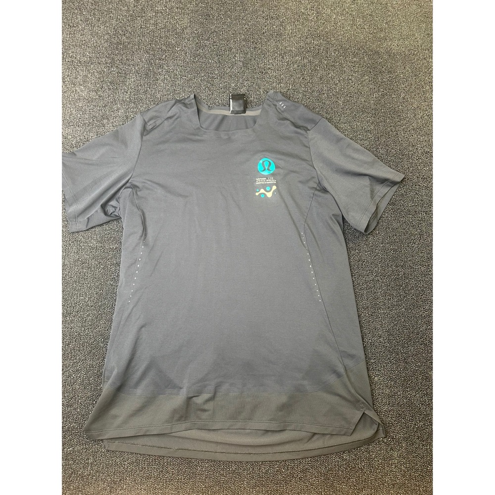 Lululemon trail running Short Sleeve Running Shirt Grey Mens
